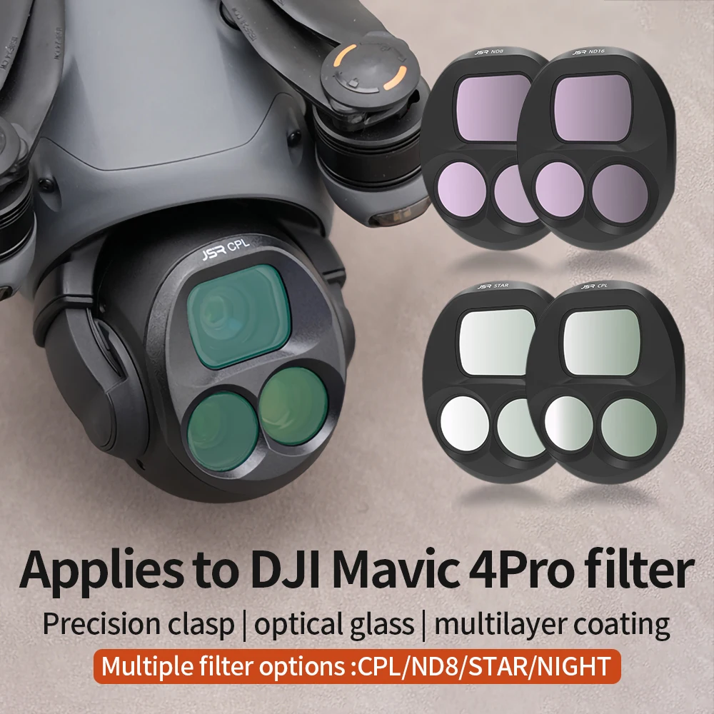 

For DJI Mavic 4pro filter UV lens protective lens ND8/16/32/64 dimming CPL polarizing lens Black soft drone accessories