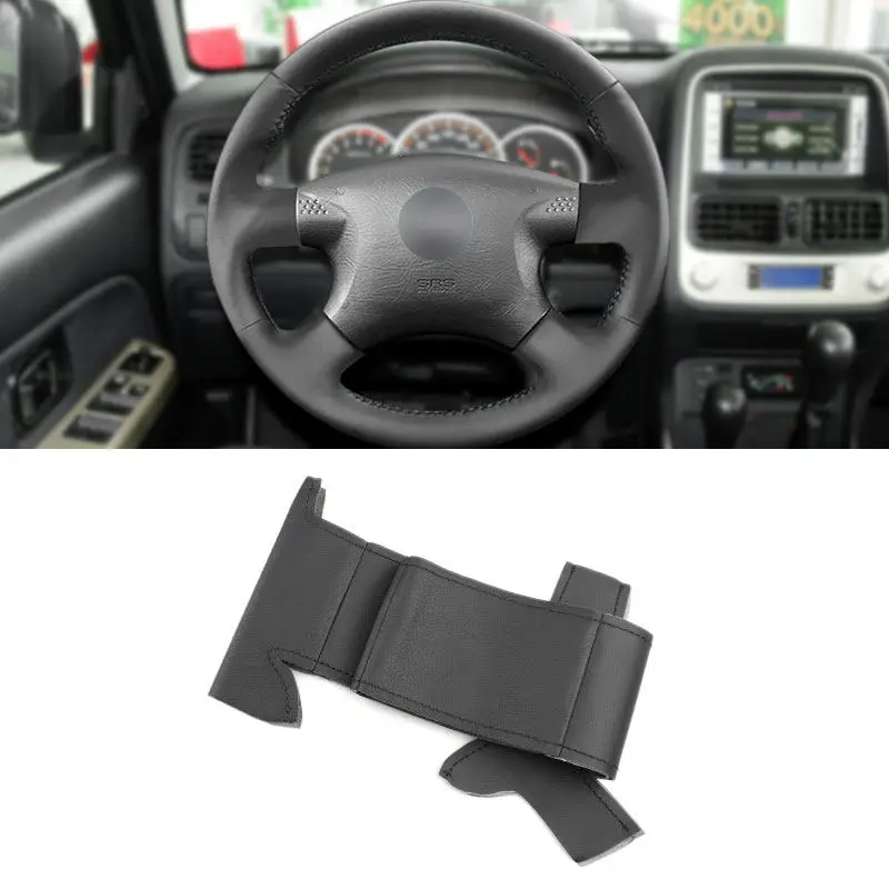 Car Steering Wheel Black Microfiber Leather Cover For Nissan Almera (N16) X-Trail T30 Primera (P12)Terrano 2 Pathfinder Paladin