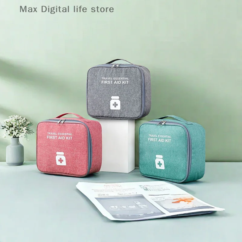 

Home First Aid Kit Large Capacity Empty Medicine Storage Bag Portable Travel Medicine Box Survival Bag Emergency Bag For Car