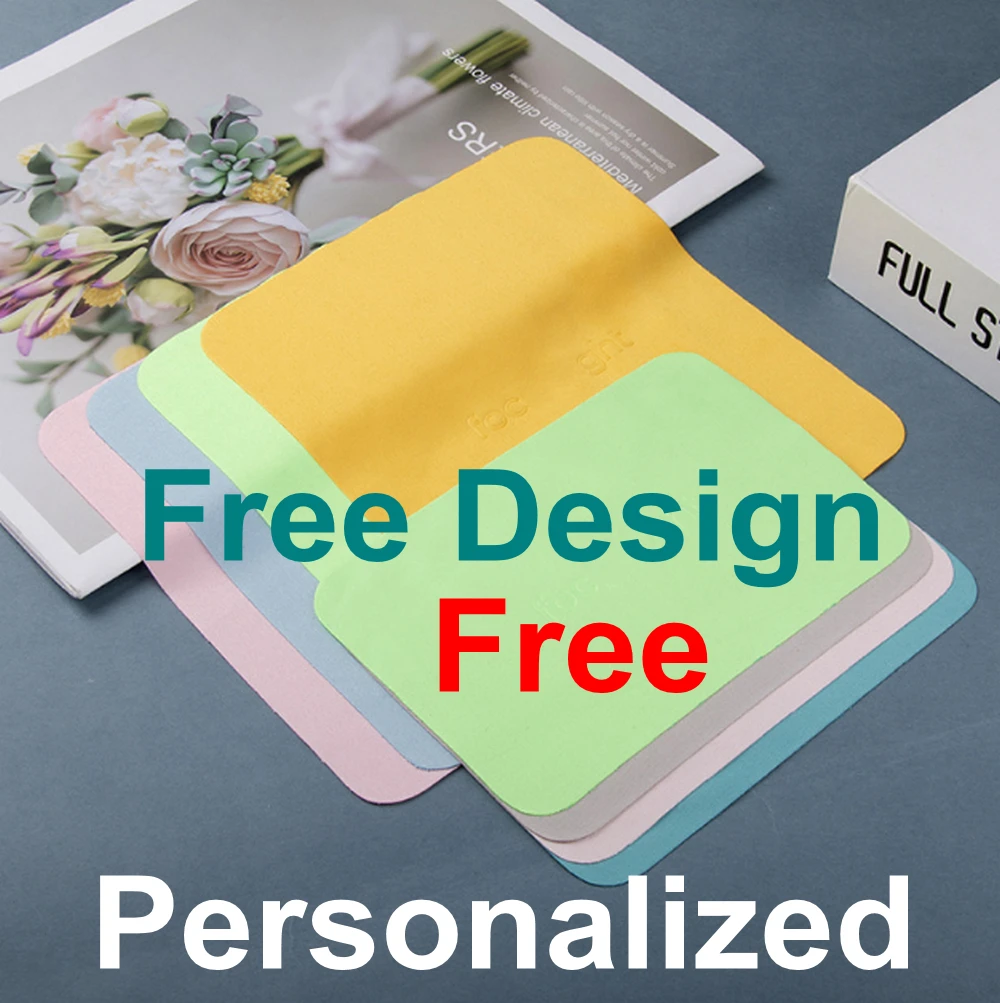 

1000Pcs/lot Custom Microfiber Cleaning Cloth Full Color Print Your Image Personalized Cleaning Cloth Eyeglasses Jewelry Cloth