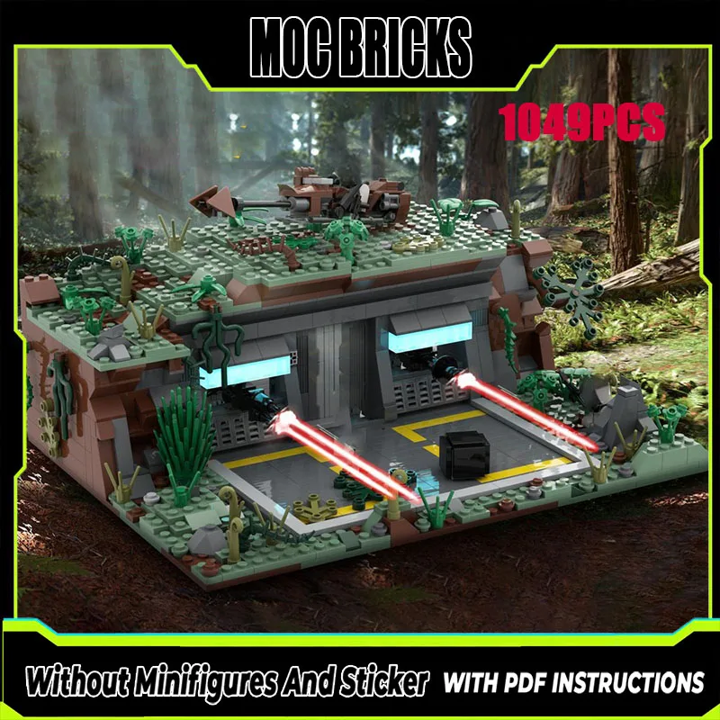 Novos blocos de construção moc planeta filme cena arquitetura modelo pós estação observação brinquedos das crianças presentes diy conjunto montagem