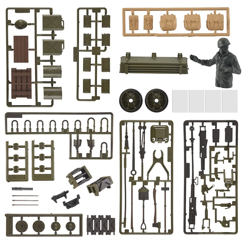 For 1/16 Henglong Tank 3898-1 USA Sherman M4A3 RC Tank Plastic Soldier Accessories Parts Bag