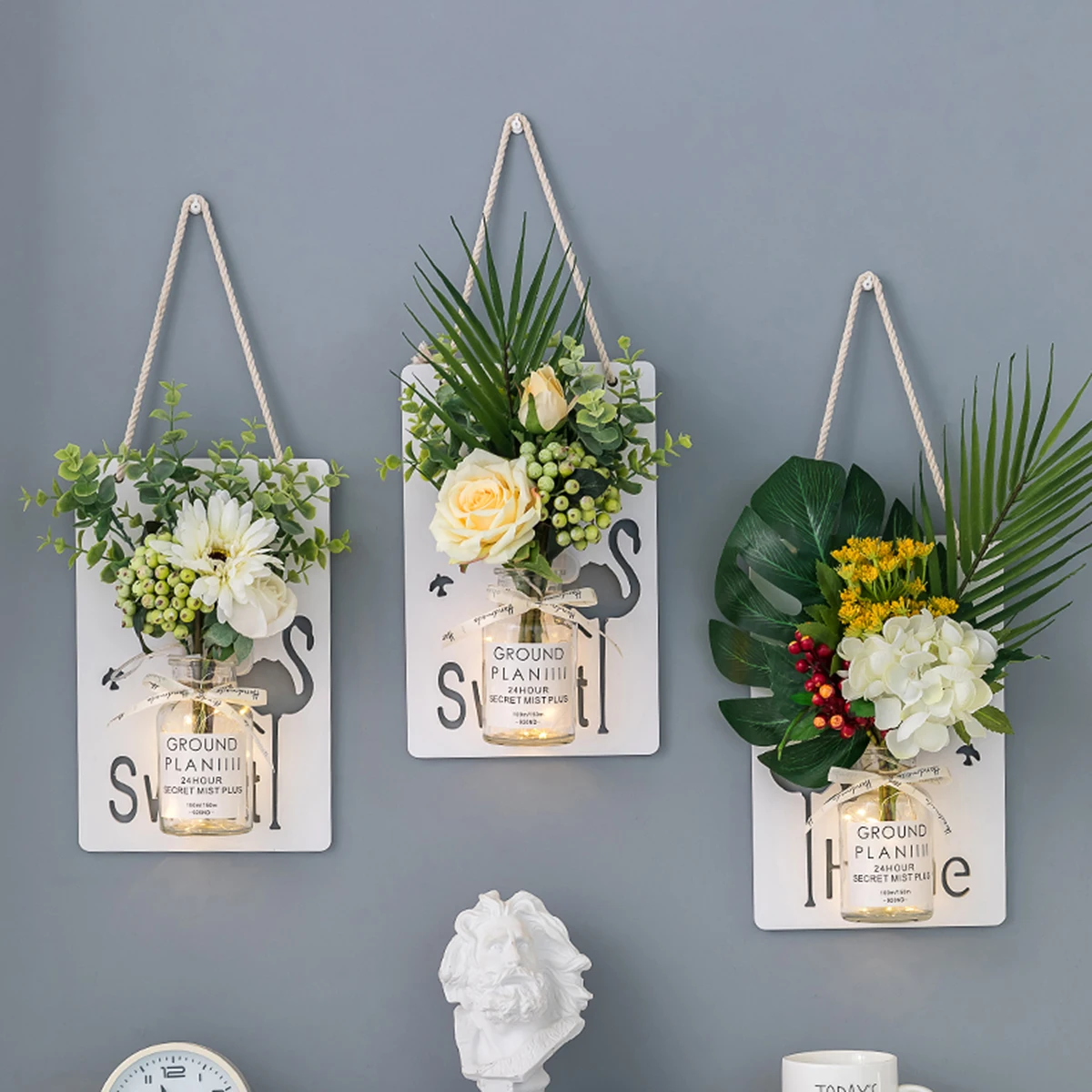 

Fake Flowers Hanging Adornment Wall Background Decorative Pearlescent Simulation Safe Home Wedding Store Festival Party