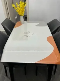 

Soft Glass Tablecloth Transparent PVC Table Cloth Waterproof Oil Proof Kitchen Dining Rectangular Table Cover Matte Clear