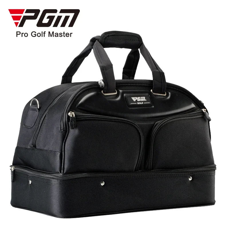 

PGM black detachable shoulder strap double layered golf boston bag