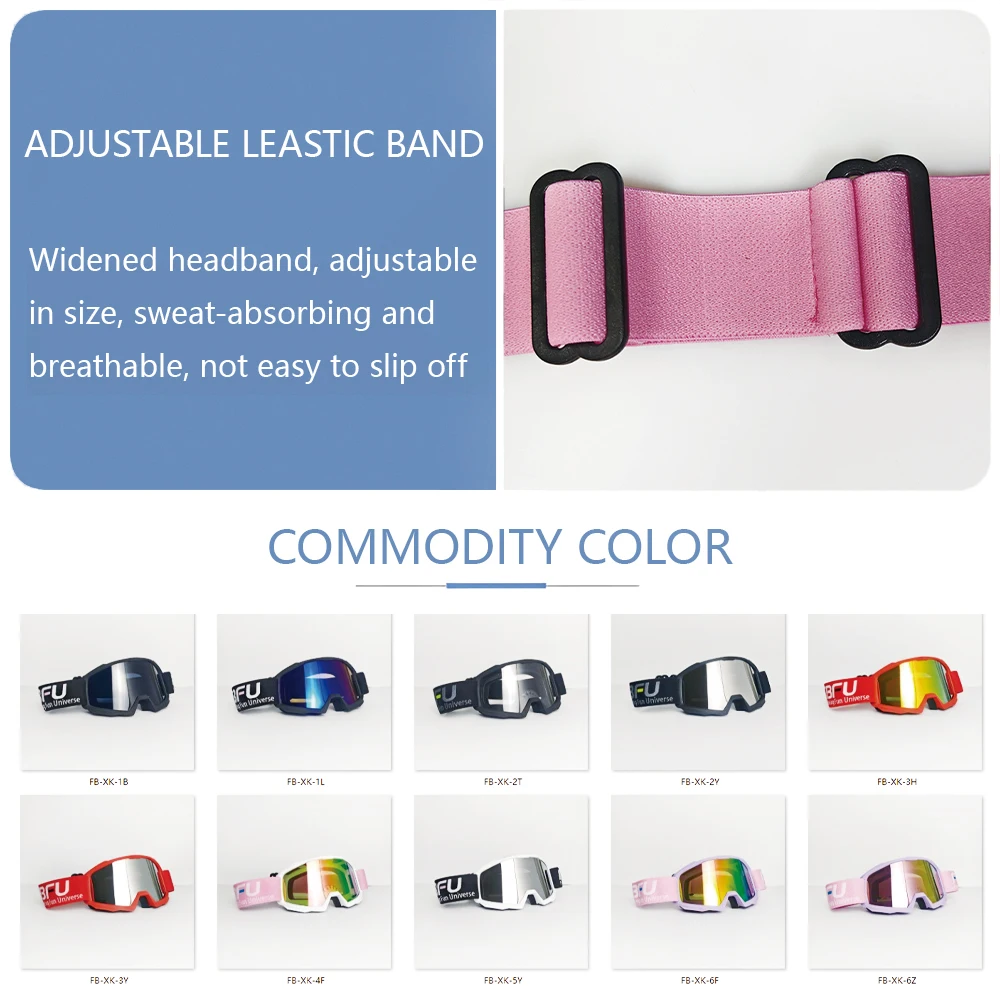 FBFU رجل امرأة التزلج على الجليد نظارات الشتاء التزلج نظارات الرياضة في الهواء الطلق ركوب الدراجات النارية يندبروف حماية النظارات الشمسية #5