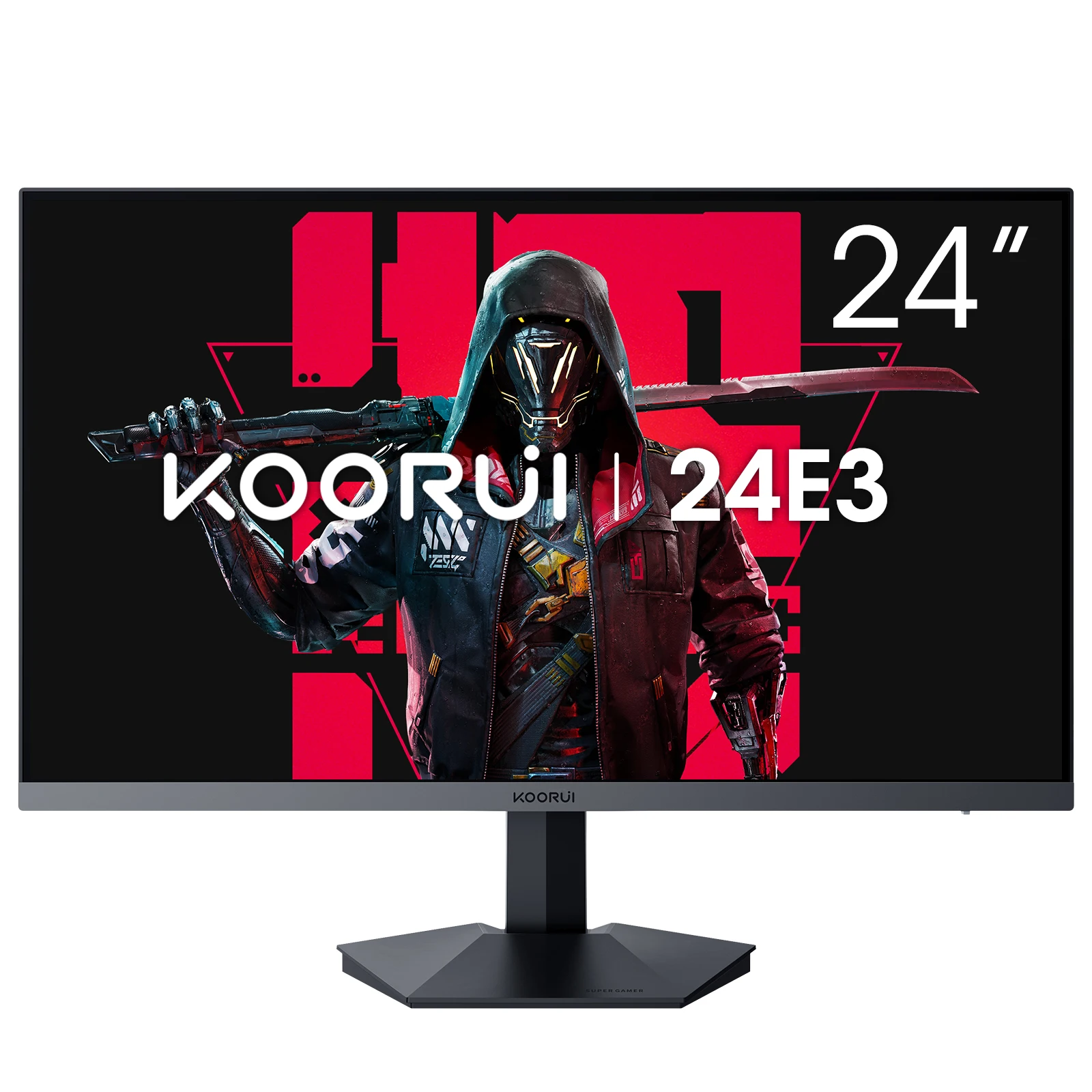 KOORUI 24E3 Gaming-Monitor 24" IPS-Panel, FHD 1920×1080, 165Hz Augenschutz-Bildschirm PC-Monitor für Home-Office HDMI 1.4, 3000:1 Kontrast, Adaptive-Sync HDMI 1.4,-5 °   bis 20 °   Neigbar, VESA 75 X