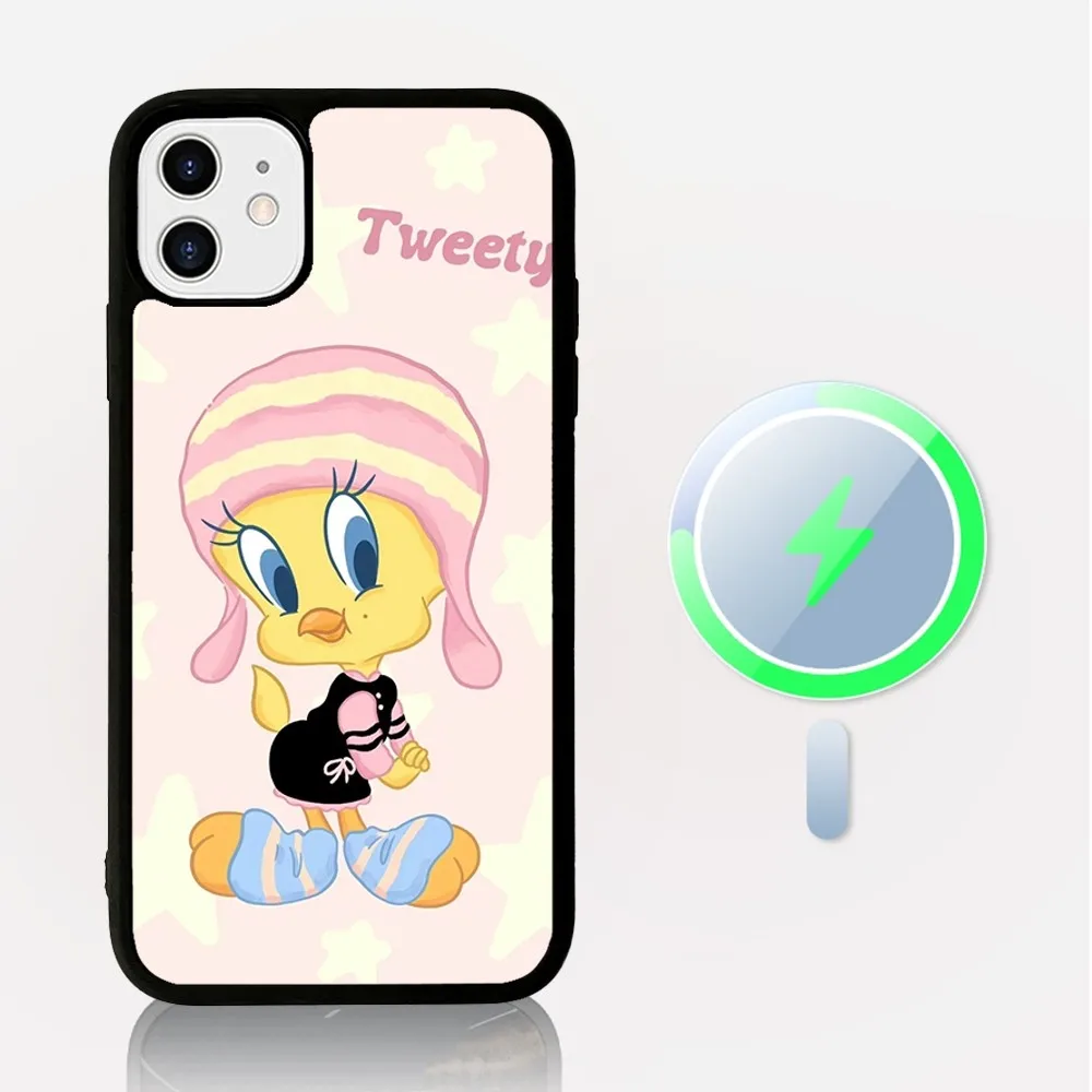 Baby T-TWEETY Phone Case Magnetic Case For iPhone 16 14 13 12 11 15 Pro Max Plus For Magsafe Wireless Charge Cover