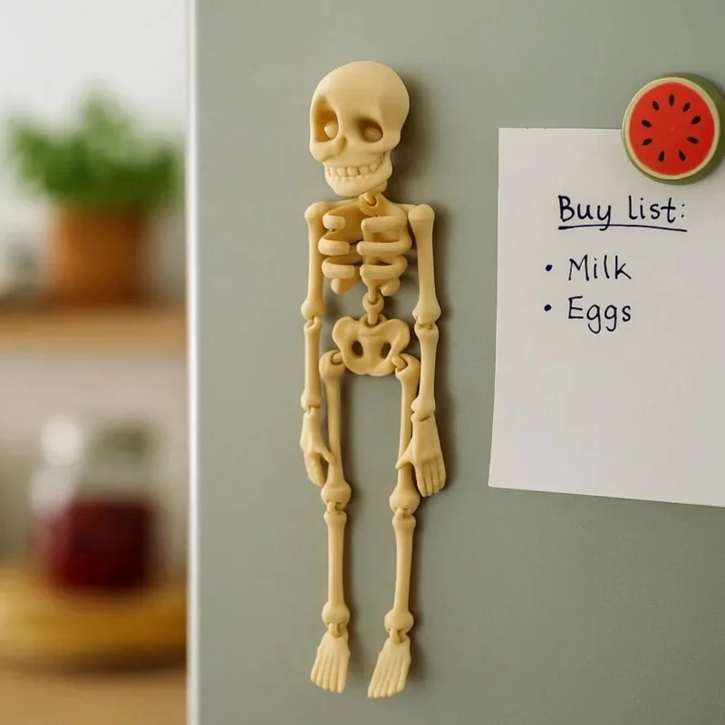 1PC Skull Ghost Fridge Magnet, Cute Horror Ghost Skeleton Fridge Stickers for Home Kitchen Office Decoration, Party Favors Gift