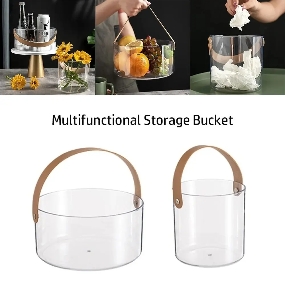 

Новые прозрачные цветочные горшки для ленивых с ручкой, многофункциональное ведро для фруктов и льда, корзина для цветов