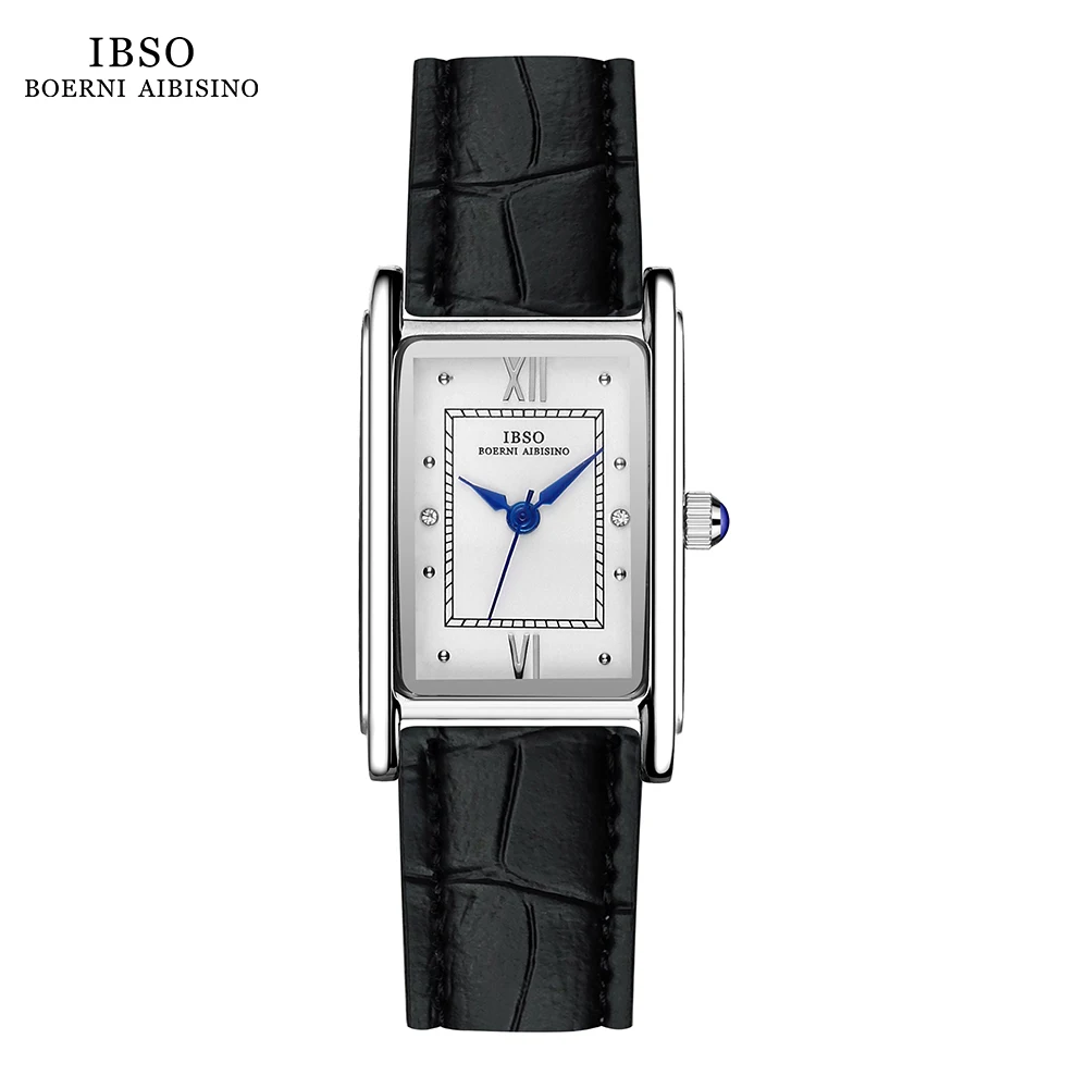 Imagem -03 - Ibso-relógios de Luxo Quartzo para Mulheres Pulseira de Relógio 3atm Impermeável Moda Feminina Azul Hands Dial 9208 2023 Novo Aço Inoxidável