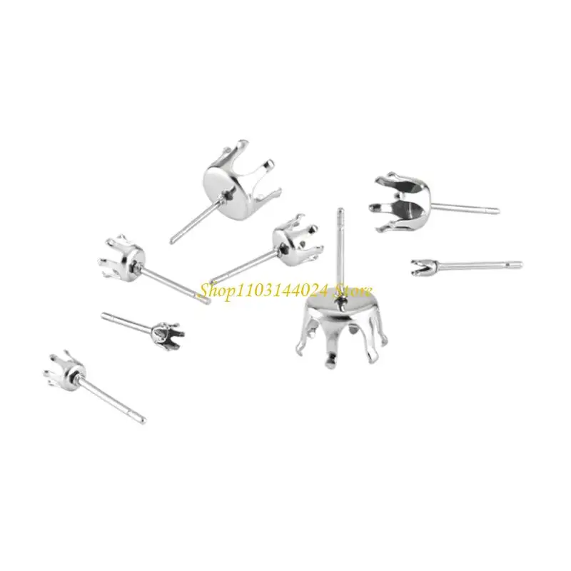 

N5KE серьги из нержавеющей стали, круглые застежки для ювелирных изделий из бисера