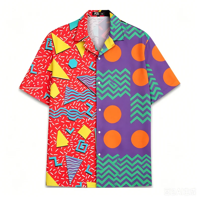 

3D Print Retro And Bold Memphis Patterns Designer Shirt Men Women Personality Casual Loose Breathable Daily Shirts Fashion Trend