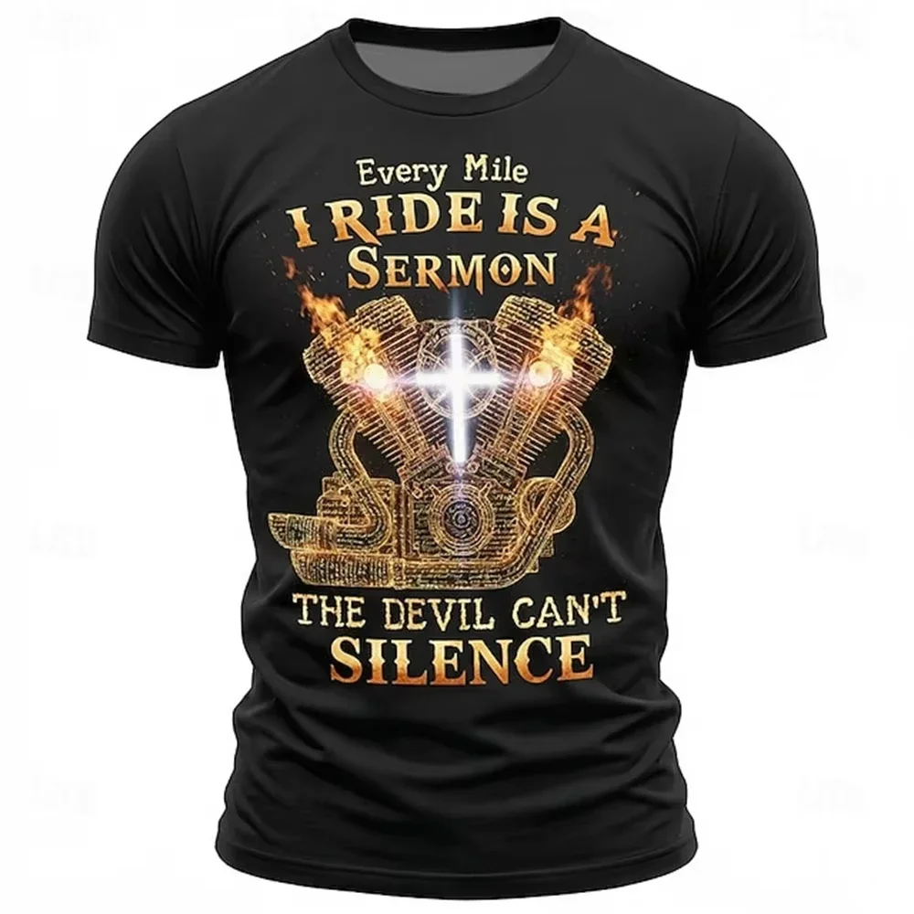 Outdoor Motorcycle Ride Sports Men's T Shirt Summer Breathable Short Sleeve Tees Casual O-neck Loose Tops
