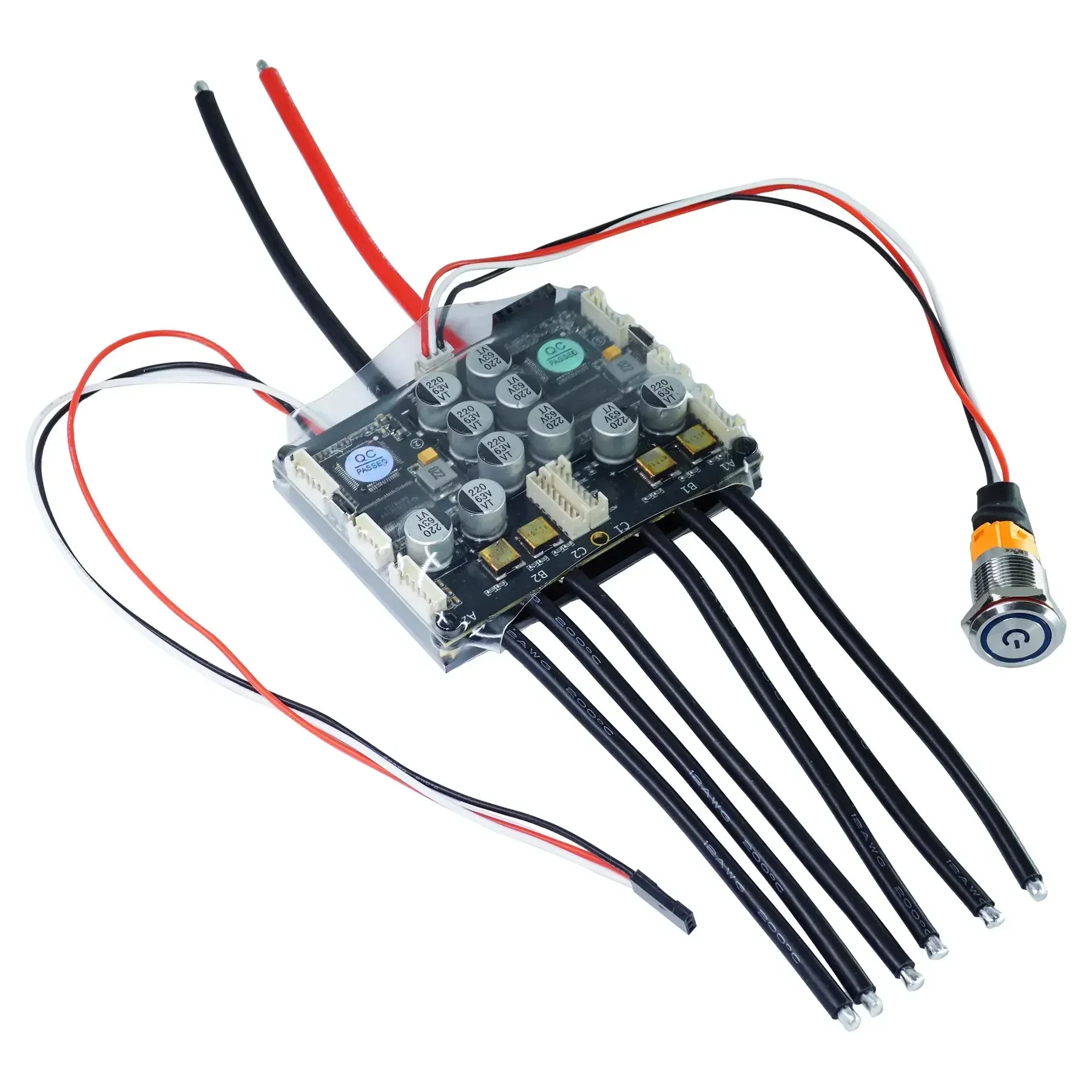 

Flipsky Dual FSESC4.20 Plus (на базе VESC) с радиатором из анодированного алюминия, электронный регулятор скорости 100 А, 3-13S LiPo