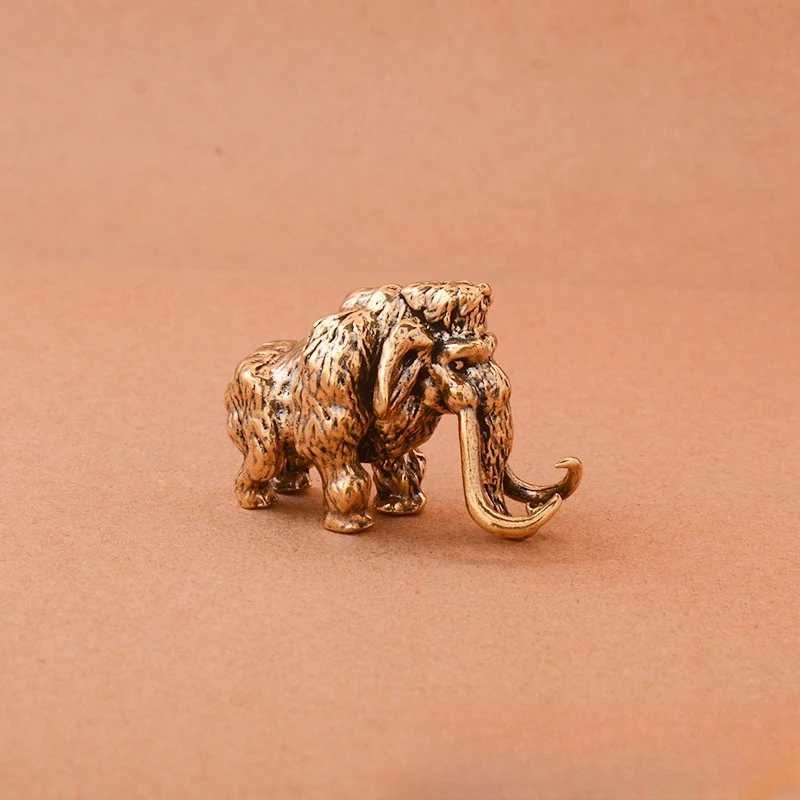 Vintage Brass Home Desktop Mammoth Decoration Ornament