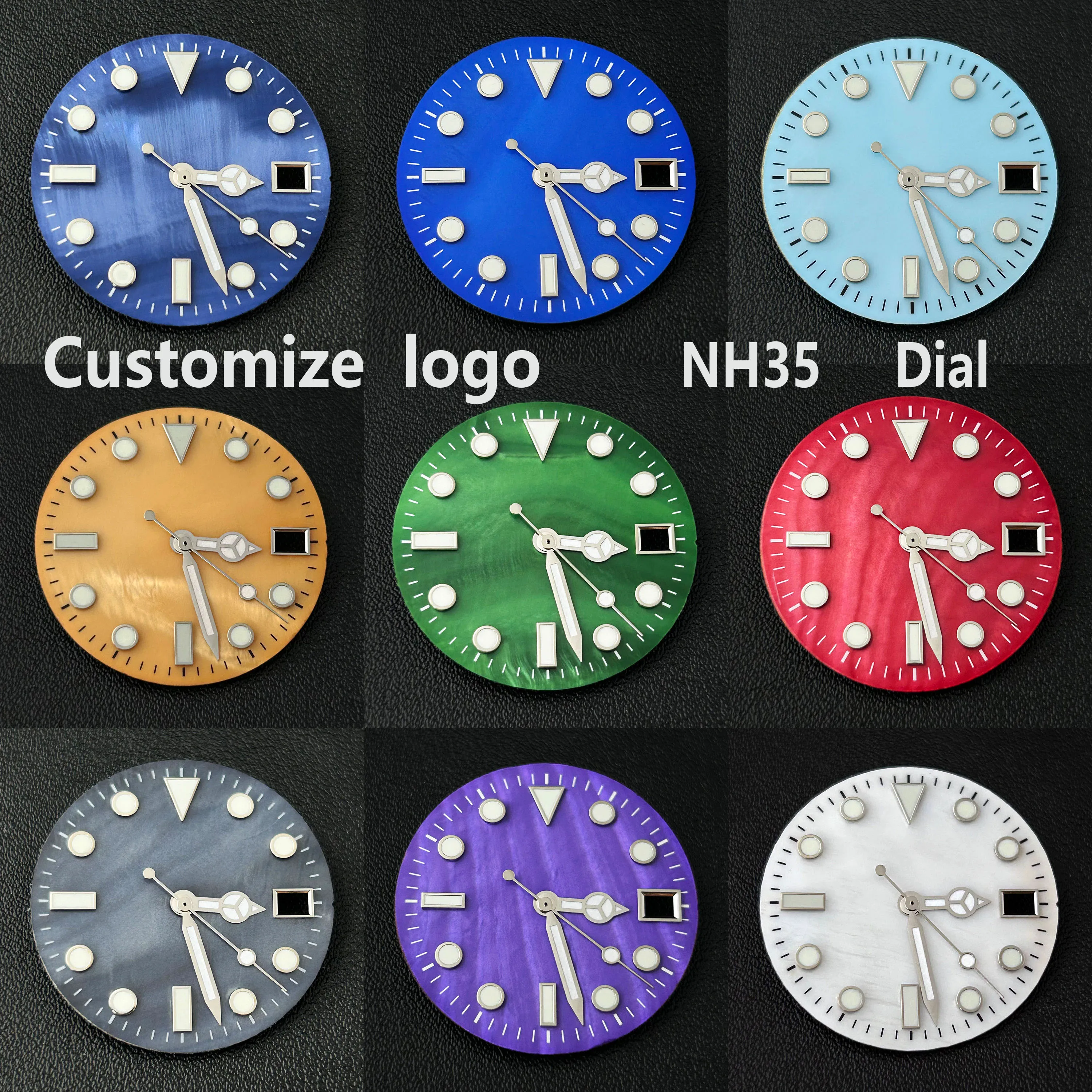

NH35 dial Man's watch dial Customize logo dial suitable for NH35 movement watch accessories repair tools