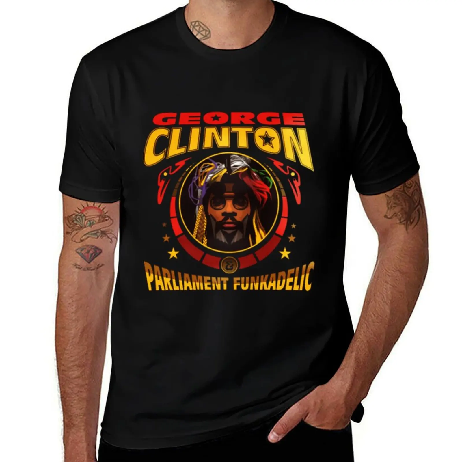

Parliament Funkadelic Clinton funkadelic T-Shirt man t shirt cotton high quality T-Shirt