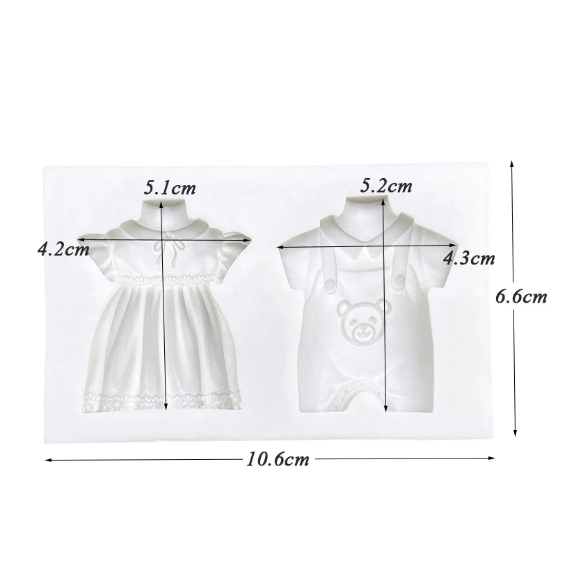 Baby Clothe Skirt Silicone Mold Sugarcraft Chocolate Cupcake Baking Mold Resin Fondant Cake Decorating Tools