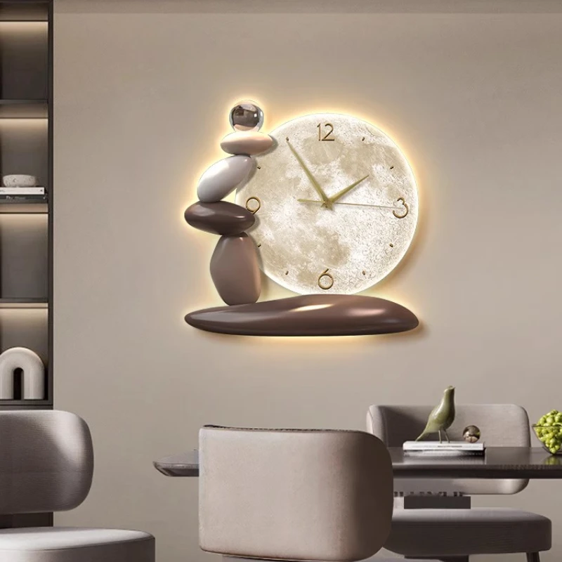 

Creative Living Room LED Wall Clock Mural Office Interior Wall Decoration Clock Aesthetics Design Abstract Digital Watch Bell
