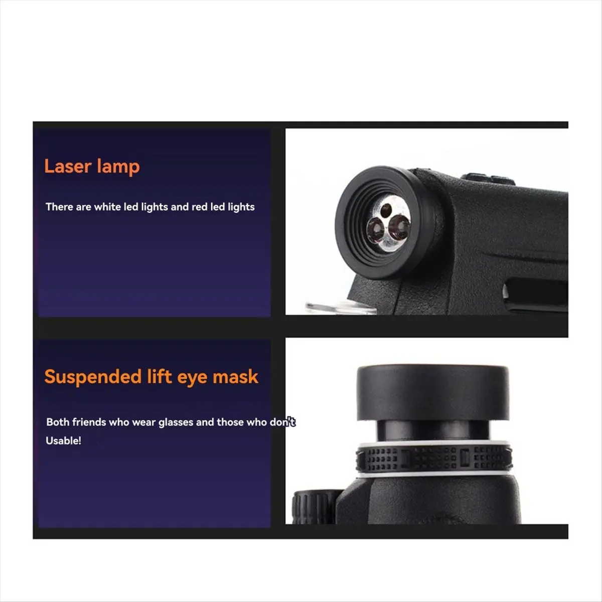 Lively- 100X90 HD Telescope Flashlight+Infrared Distance Night Vision High- Angle Telescope Outdoor Hunting Hiking Travel
