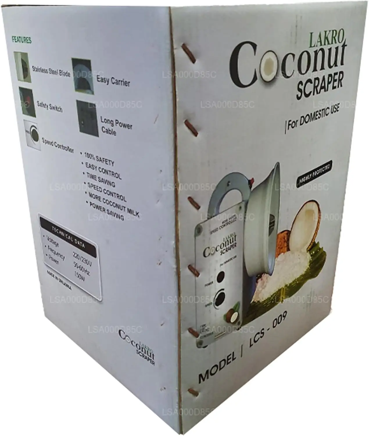 Raspador de coco, modelo LCS-009, 110v