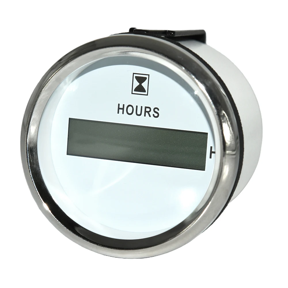 2 Compteurs Horaires Numpopularité Étanches de 52mm, Jauges d'Horloge à Écran LCD avec Rétro-Éclairage Rouge 9-32V pour Yacht existent, Moteur de Bateau