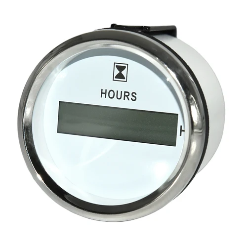 Imagen 2 del producto Medidores de horas digitales personalizados de 52mm y 2 pulgadas, manómetros impermeables con pantalla LCD, medidores de reloj con retroiluminación roja de 9-32V para Motor de barco yate automático