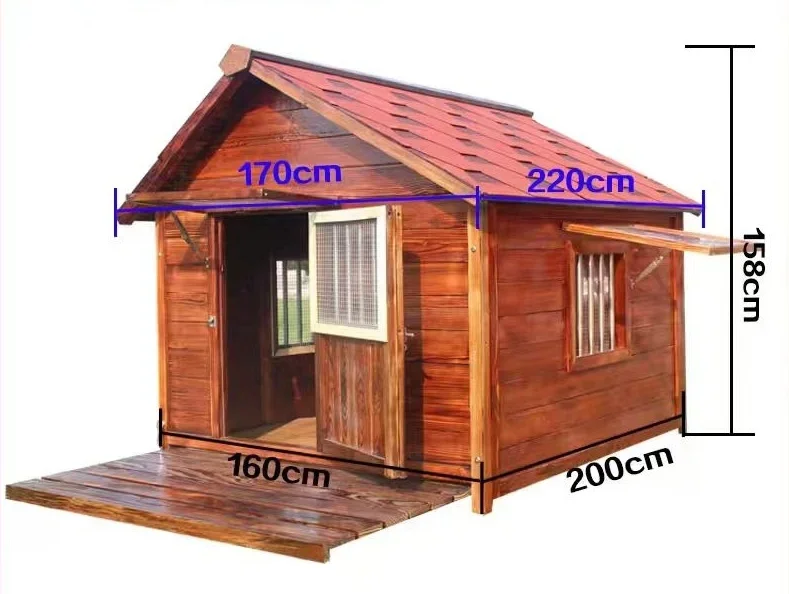 Outdoor Easy Assembly Breathable Crate cat Dog Kennel Play and Rest Wooden cat House Wooden Pet House cat