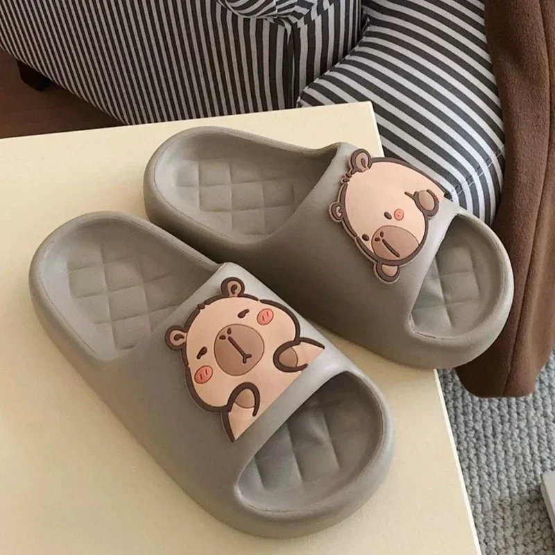 Capybara Slipper Women Cute Cloud Sandals Summer Flip Flops Beach Slides House Casual Room Home Shoes Kawai Flat Female Eva Men