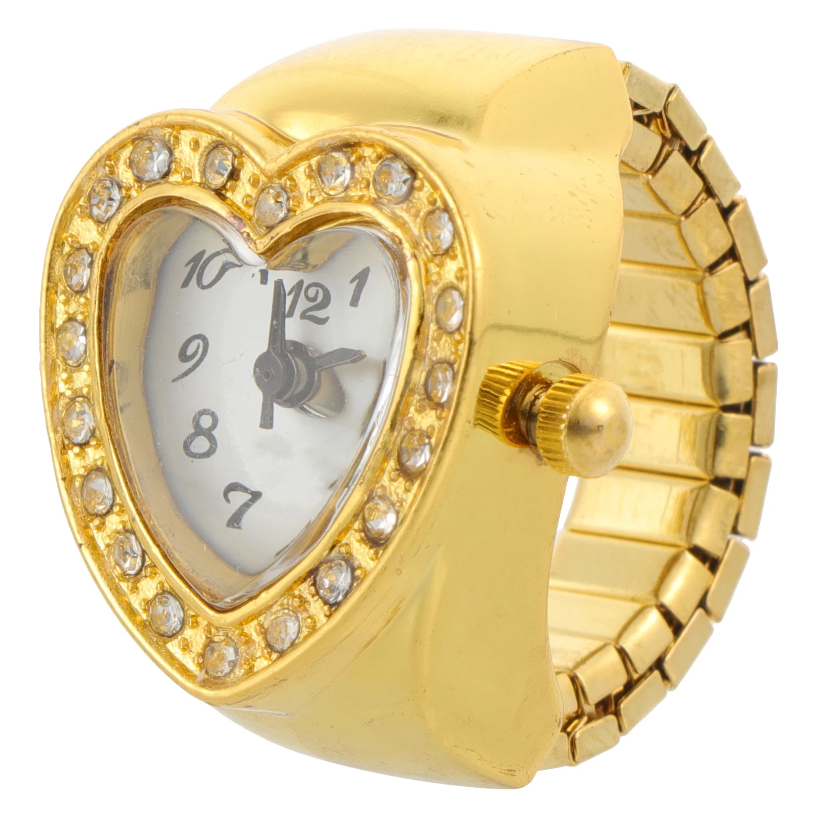 ساعة إصبع نسائية على شكل قلب خاتم إصبع هدية عيد الحب للسيدات #4