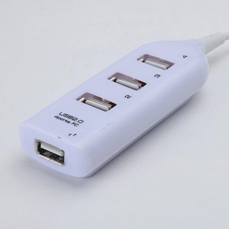 High Speed Universal USB Hub 4 Port USB 2.0 Hub with Cable Mini Hub Socket Pattern Splitter Cable Adapter for Laptop PC J17