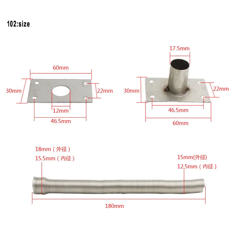 5pcs 304 Metal Door Loop Spring Access Control Wire Passing Protection Tube Door Windows Threading Concealed Installation Hose