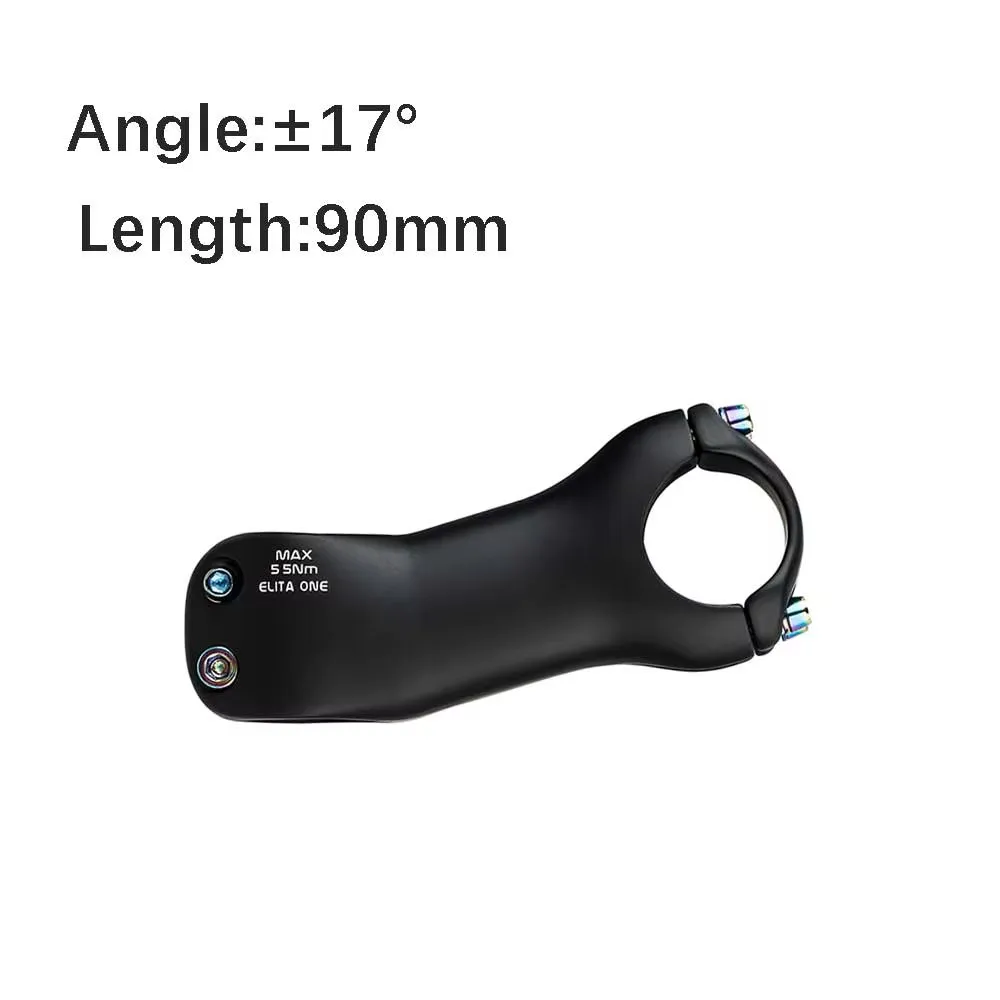 Elitaone Fahrradvorbau aus Carbonfaser für MTB/Rennrad, 6/17 Grad, 70-130mm