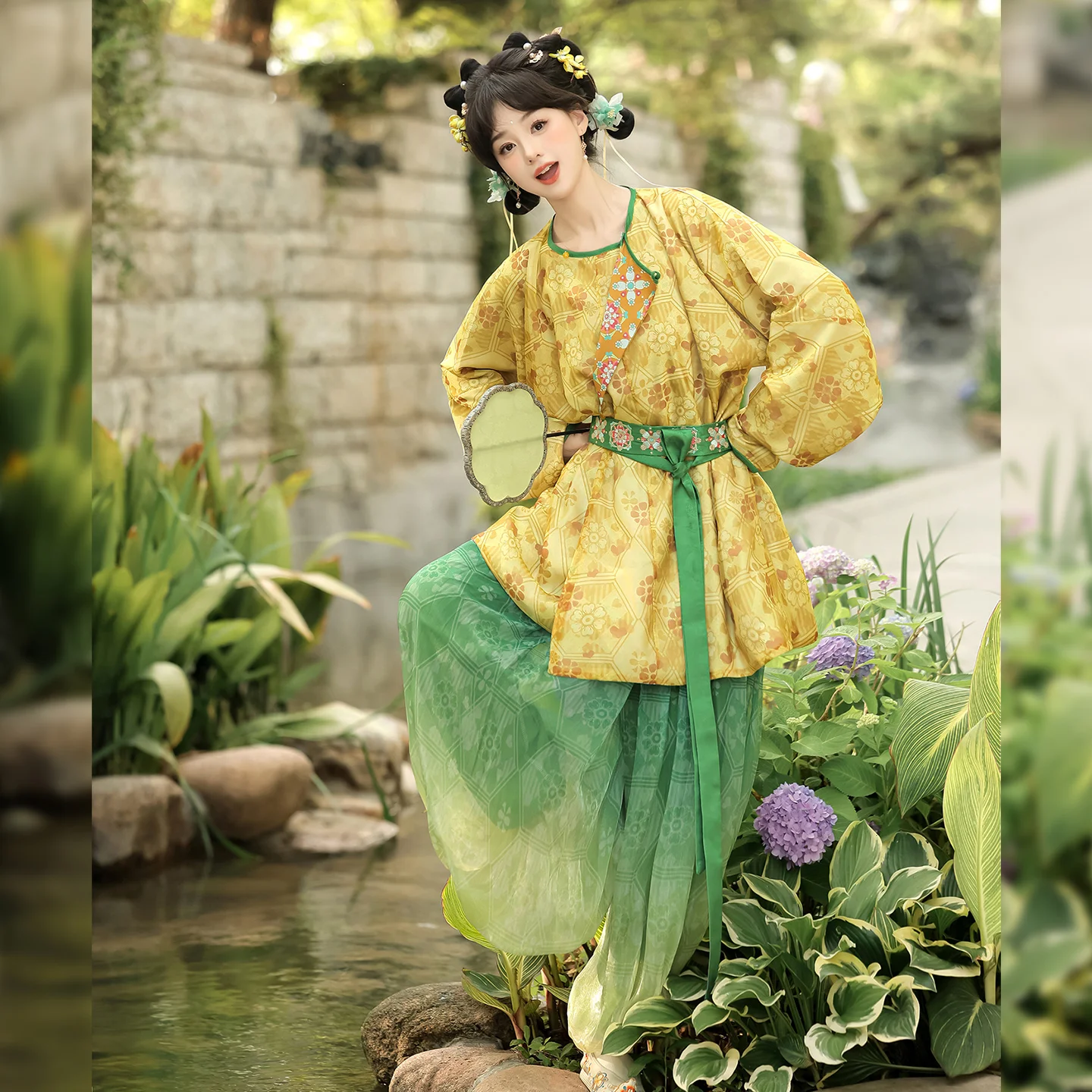 

Nietzschean Reverie Tang Dynasty Hanfu Комплект с вышивкой Короткий халат с круглым вырезом Брюки-фонарики Cottagecore Эстетическая повседневная одежда Tren