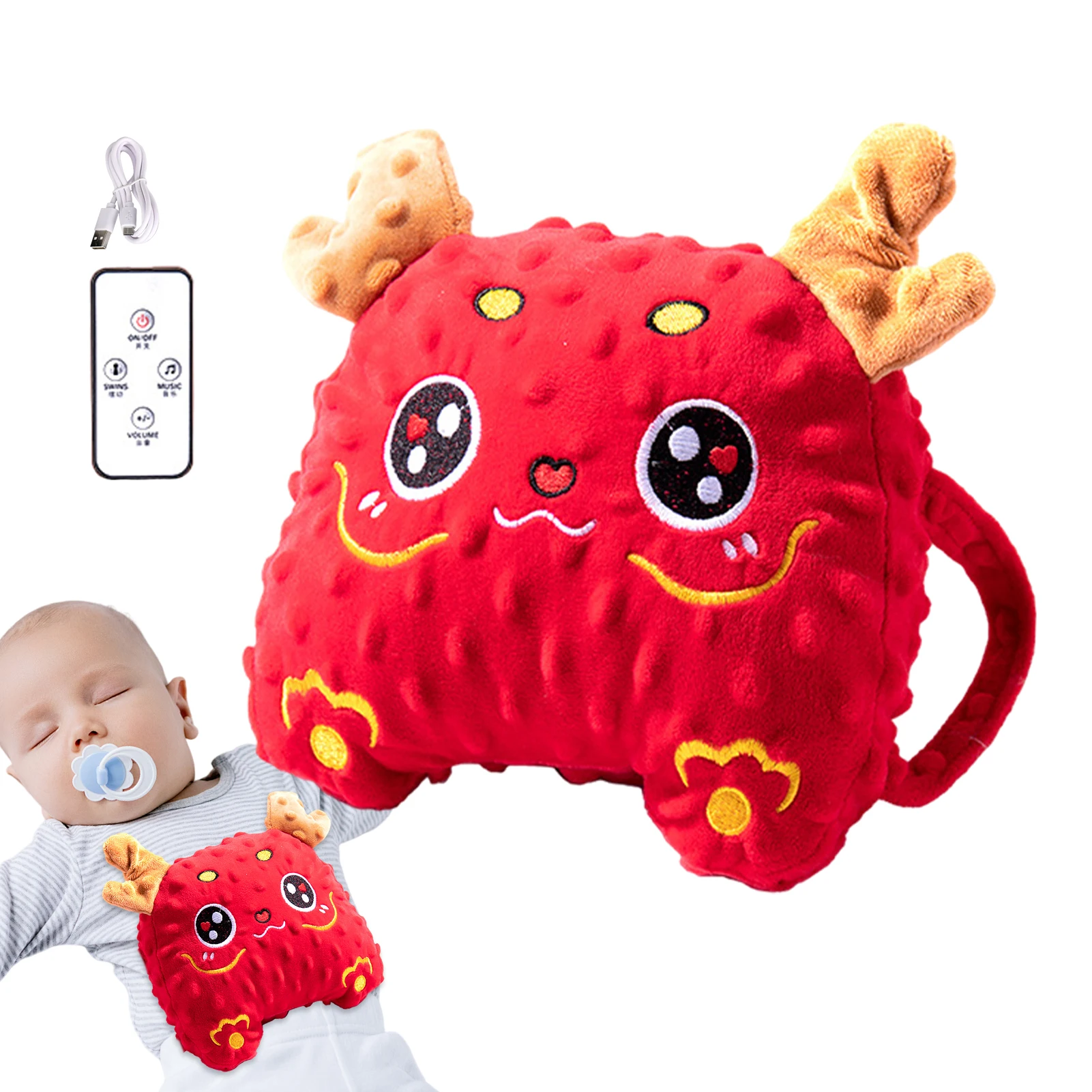 

Babies Sleeping Aid Palm Kid Hand Pillow Electric Babies Sleep Aid Automatic Beater Cute Anti-Startle Kid Soothers Kid Startle