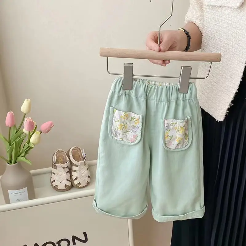 

Girls' Summer Casual Pants Thin Trousers Children's Korean Edition Loose Wide Leg Pants Mosquito Resistant Pants