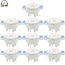 10PCS Chassis Mount 8 Pin K8A Octal Ceramic Tube Sockets for KT88 KT66 6SN7 5AR4 GZ34 5881 6V6 5U4G 6550 6J7 6SJ7