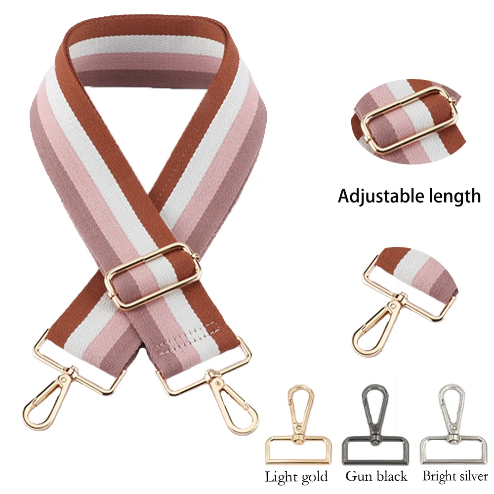 5.0 Wide Colorful Stripes Go With EveDiy Single Shoulder Crossbody Strap Adjustable Strap Bag Strap Striped All-In-One Bag Strap