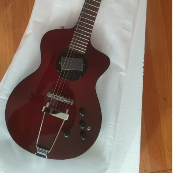 Turner Model 1-C-LB Lindsey Buckingham Burgundy Wine Red Semi Hollow Electric Guitar Black Body Binding,