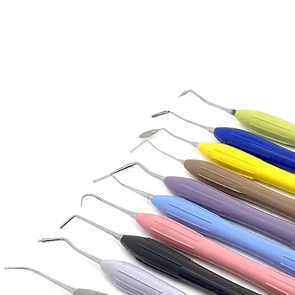 

Dental Resin Filler Filling Spatula Kit Aesthetic Repair Set Placement Box Dentistry Silicone Handle with Sterilization Box