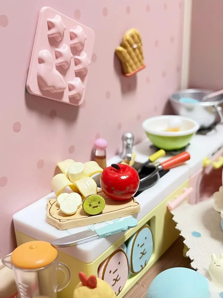 リーメントオリジナル 6 個すみっコ弁当箱ピクニックブラインドボックスかわいいコーナー生き物のおもちゃ子供のためのギフトグッズモデル装飾品