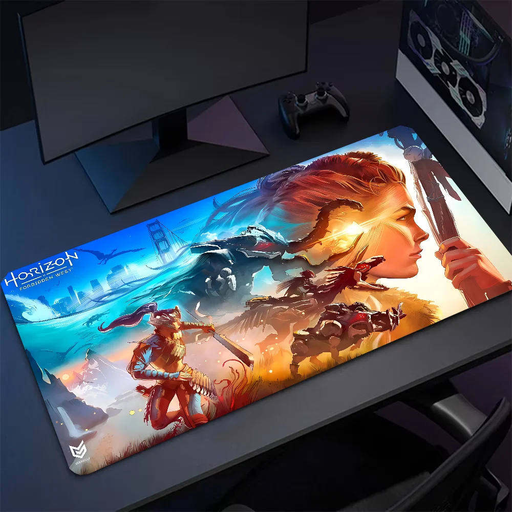 H-Horizon Zero Dawn Game Mousepad Mouse Mat Desk Mat With Pad Gaming Accessories Prime Gaming XXL Keyboard Pad Padding Mat