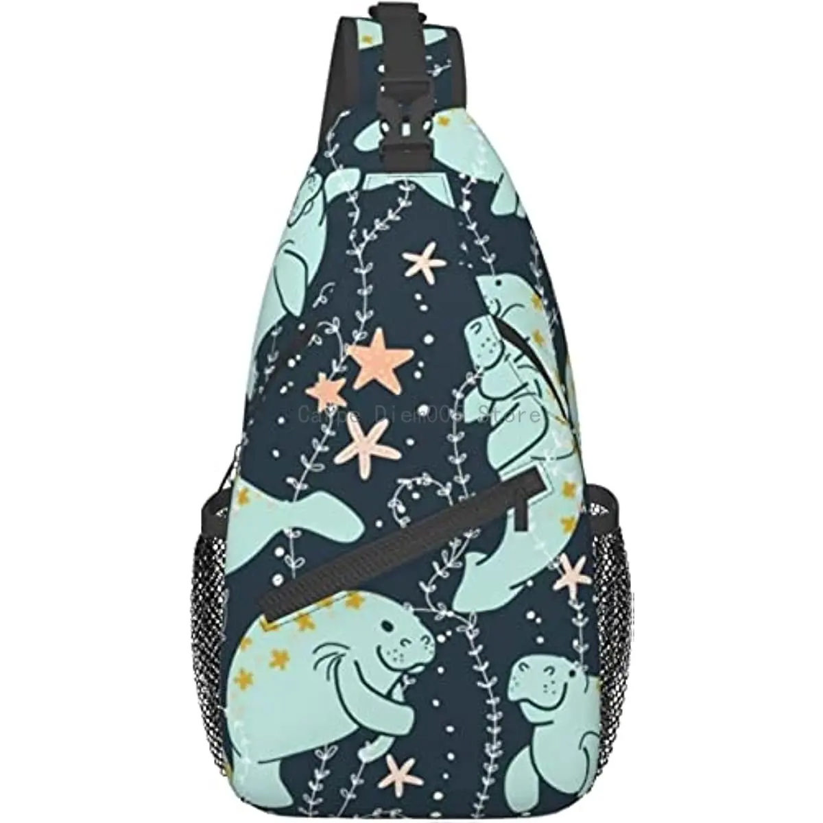 Manatee Animal Sling Bag Crossbody Backpack Hiking Travel Daypack Chest Bag Shoulder Bag for Women Men