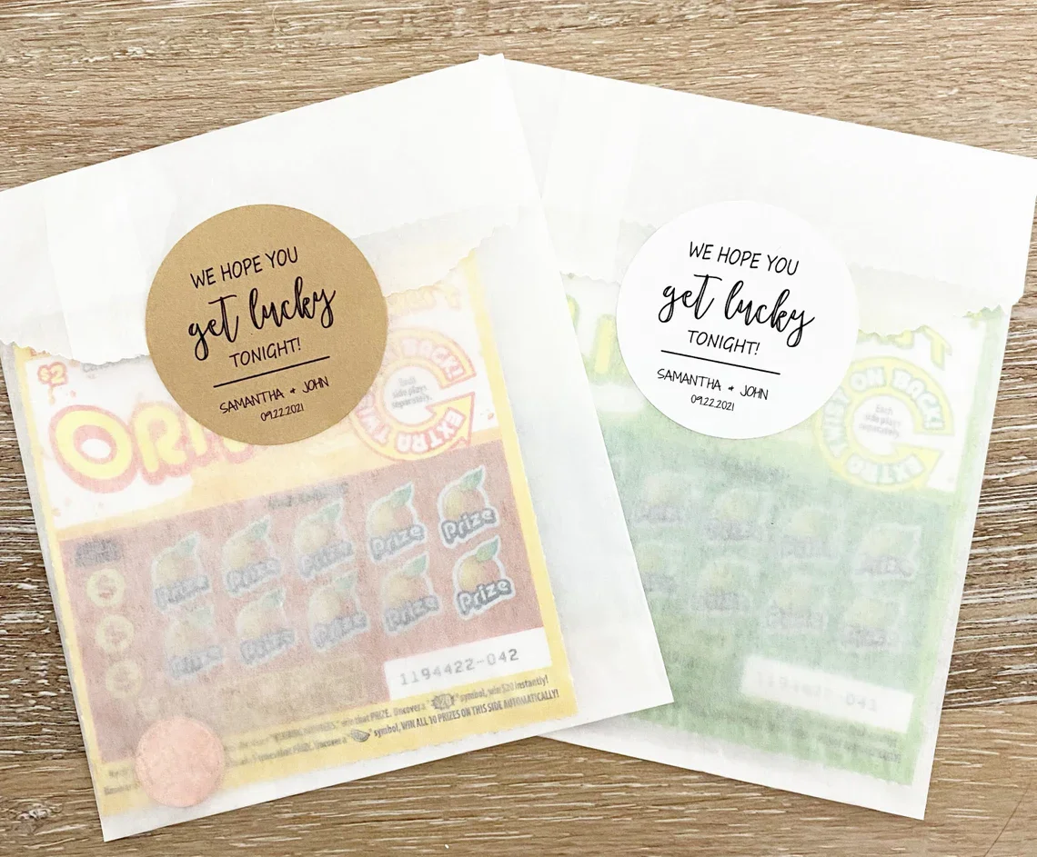 Lotto Ticket Favors, Lottery Ticket Wedding Favors, Lotto Ticket Favor Bags, For Richer or for Poorer