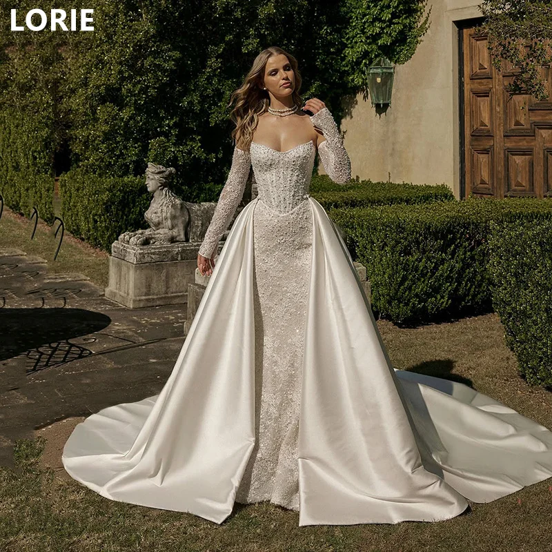 

LORIE Sexy A-line Mermaid Lace Applique Wedding Dress Sweetheart Wedding Gowns Elegant Princess Bride Gown Customized Gift 2025