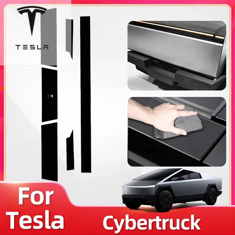 

Наклейка на автомобиль для Tesla Cybertruck, защитная накладка на задний бампер, экологически чистые защитные аксессуары из TPE