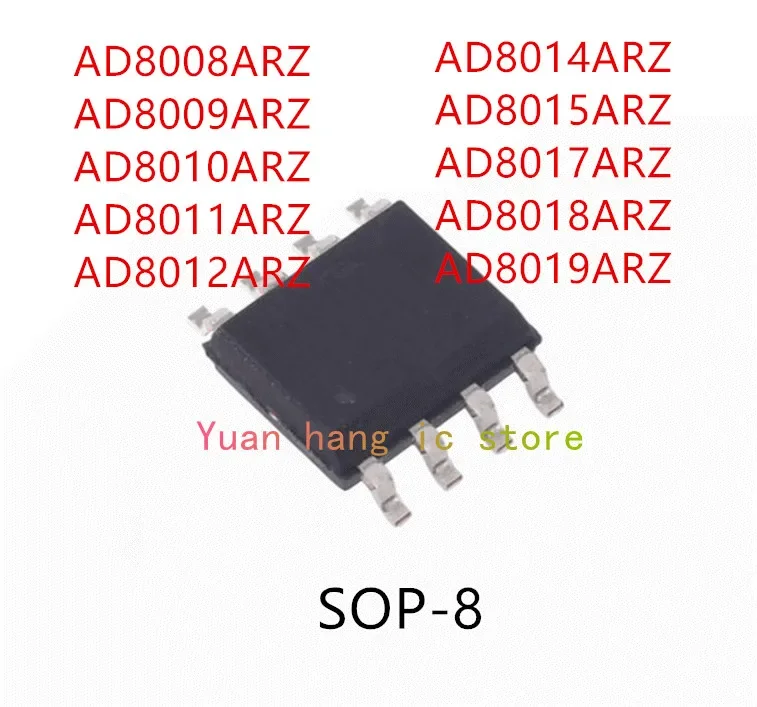 10PCS AD8008ARZ AD8009ARZ AD8010ARZ AD8011ARZ AD8012ARZ AD8014ARZ AD8015ARZ AD8017ARZ AD8018ARZ AD8019ARZ SOP-8