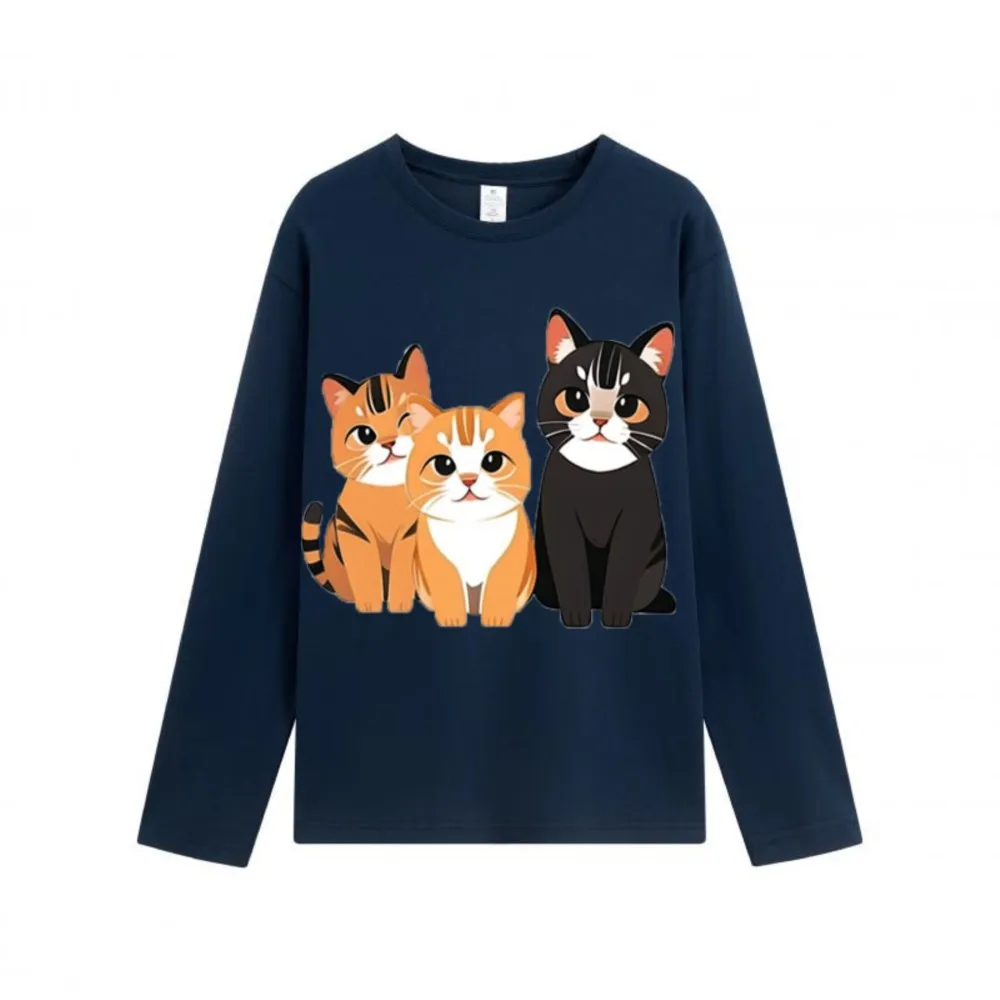 Casual Women's T-shirts T Shirt Tees Long Sleeve Tops Blusas Cute Fresh And Sweet Daily Women's Clothing Printed Contrast Loose