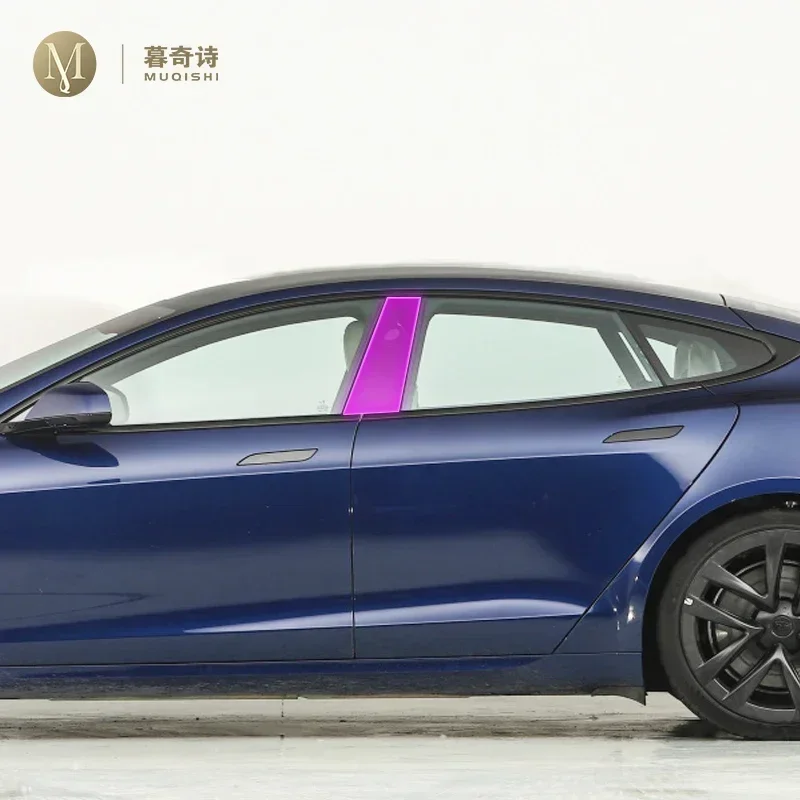 

For Tesla Model S 2022-2023Car Exterior PPF Paint protective film Anti-scratch of window pillar strip TPU transparent film refit